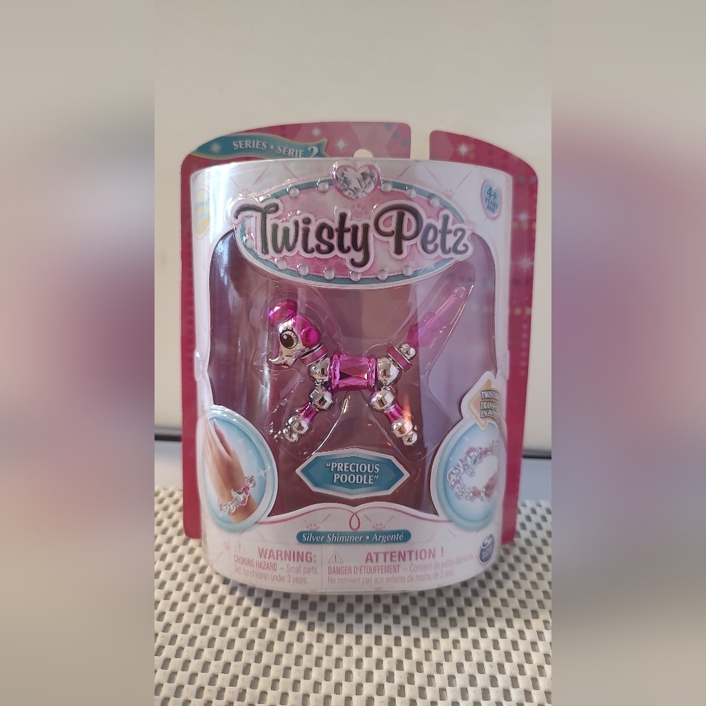 Twisty Petz Series 2 Bracelet Precious Poodle Silver Shimmer Spin Master NWT